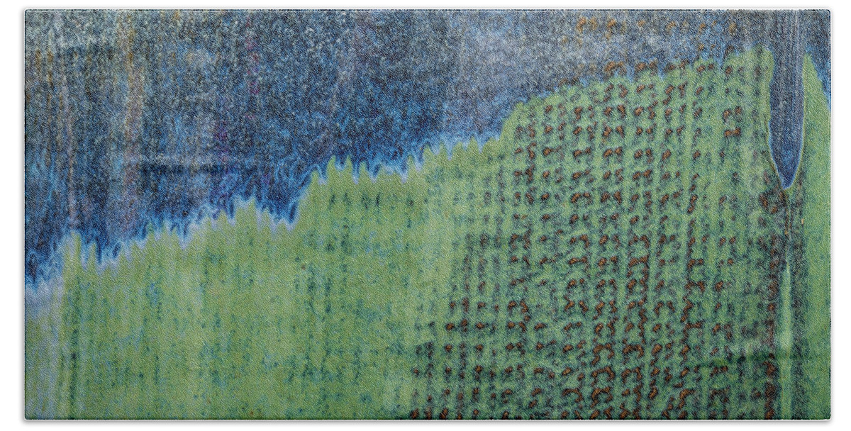 Earth Tones Hand Towel featuring the photograph Blue/Green Abstract Two by David Waldrop