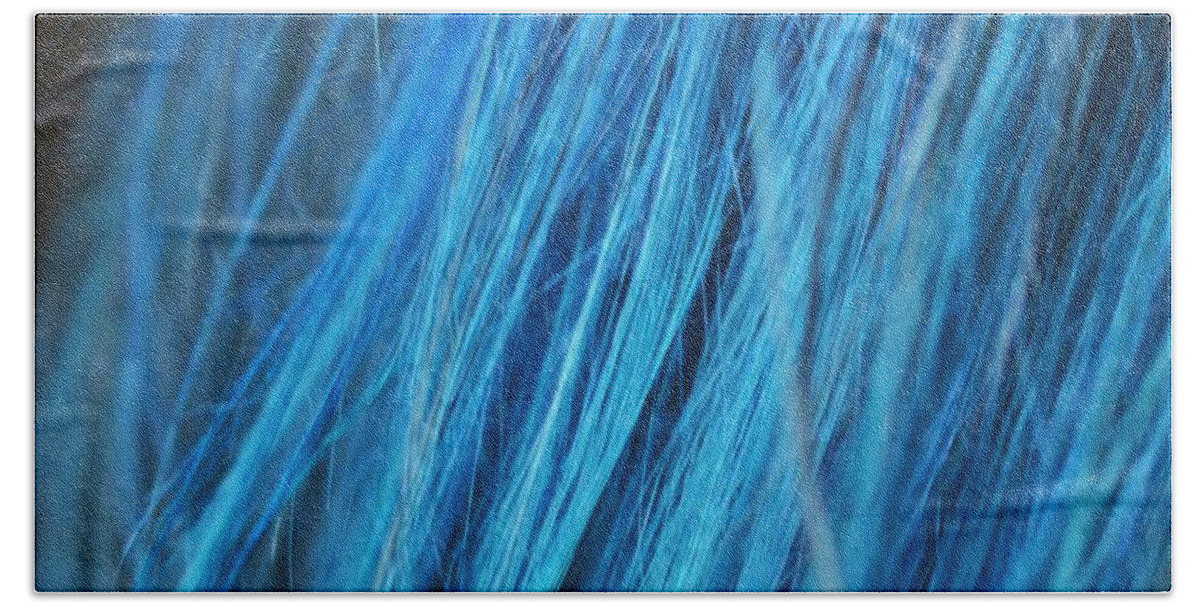 Blue Hair Hand Towel featuring the photograph Blue Hair by Marianna Mills