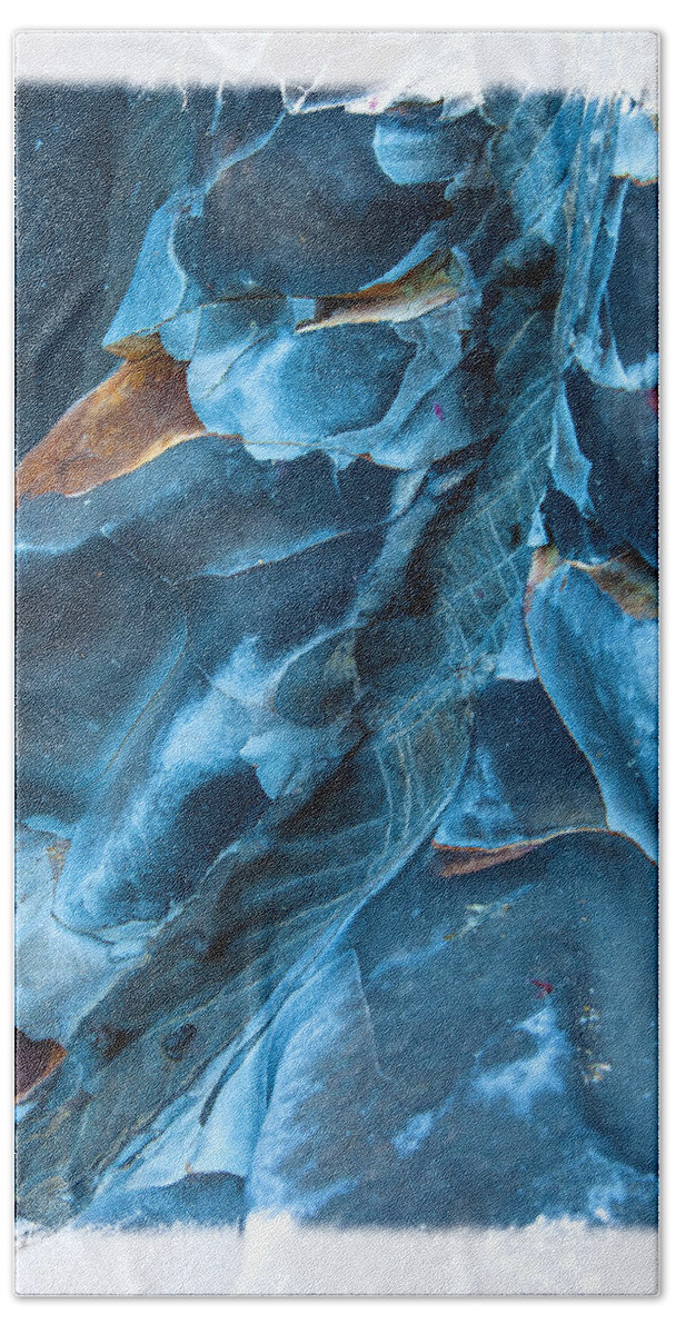 Abstract Bath Towel featuring the photograph Blue Pattern 1 by Jonathan Nguyen