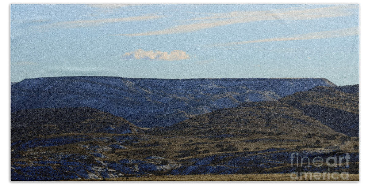 Southwest Landscape Bath Towel featuring the photograph Blue plateau by Robert WK Clark