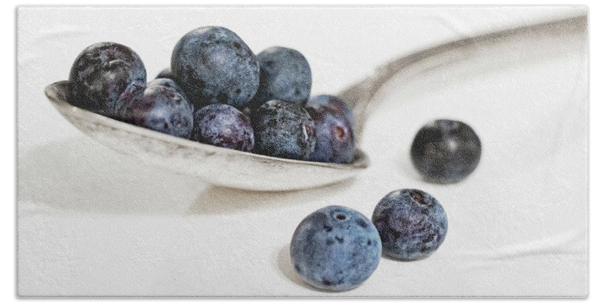 Blueberries Hand Towel featuring the photograph Blueberries for... by Holly Ross