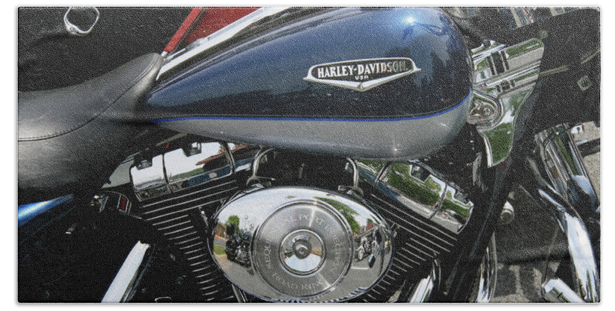 Motorcycles Bath Towel featuring the photograph Blues by Mark Alesse