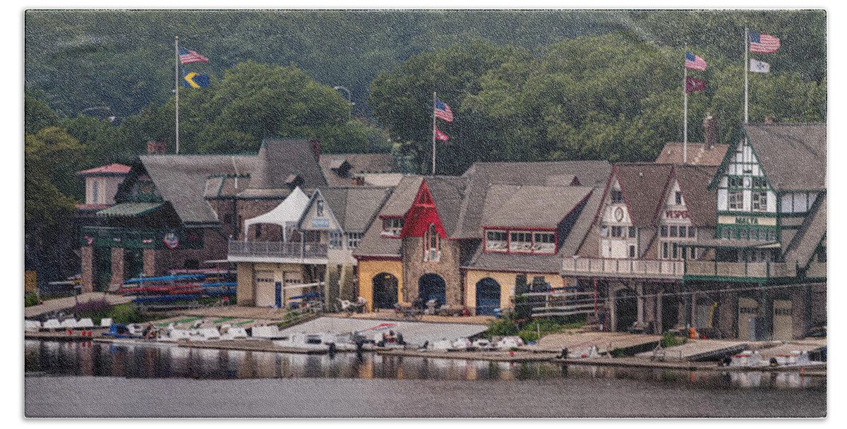 Terry D Photography Bath Towel featuring the photograph Boathouse Row Philadelphia PA by Terry DeLuco