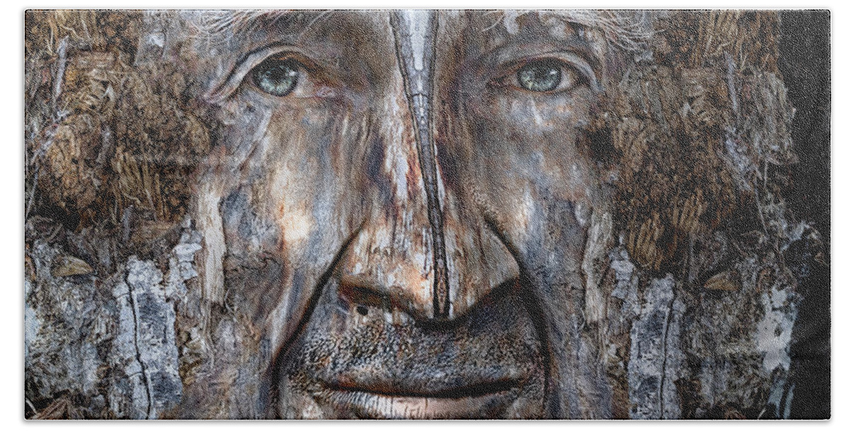 Wood Hand Towel featuring the digital art Bobby Smallbriar by Rick Mosher