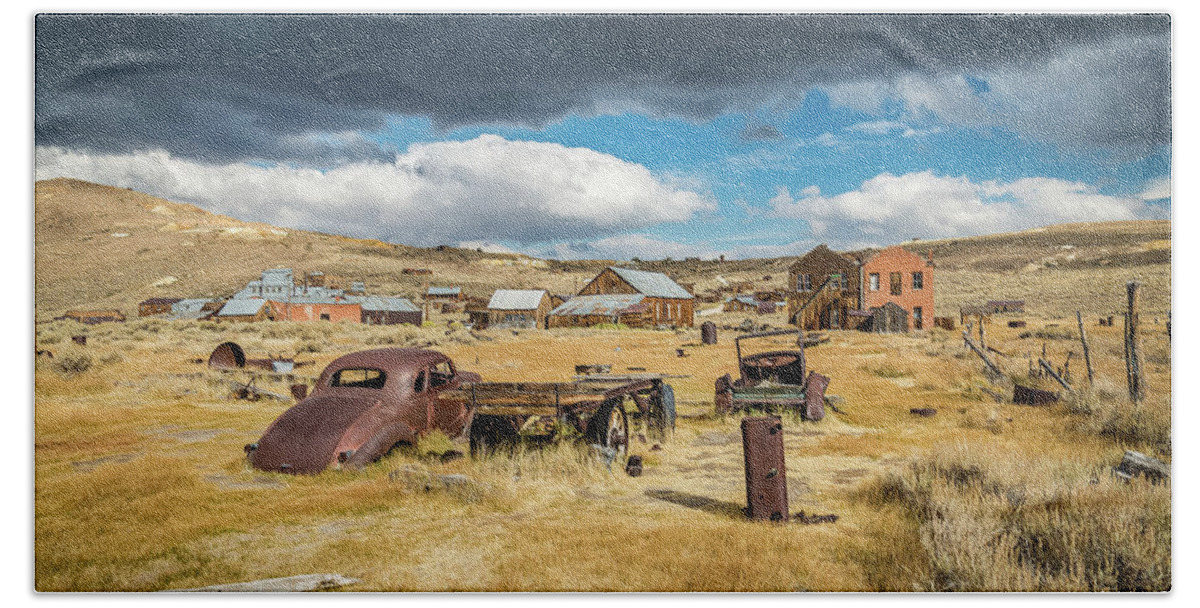 Bodie Hand Towel featuring the photograph Bodie California by Mike Ronnebeck