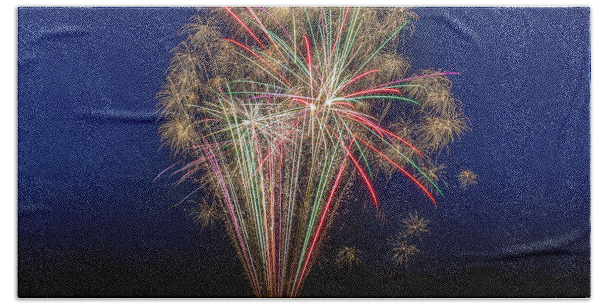 Fireworks Bath Towel featuring the photograph Bombs Bursting In Air II by Harry B Brown