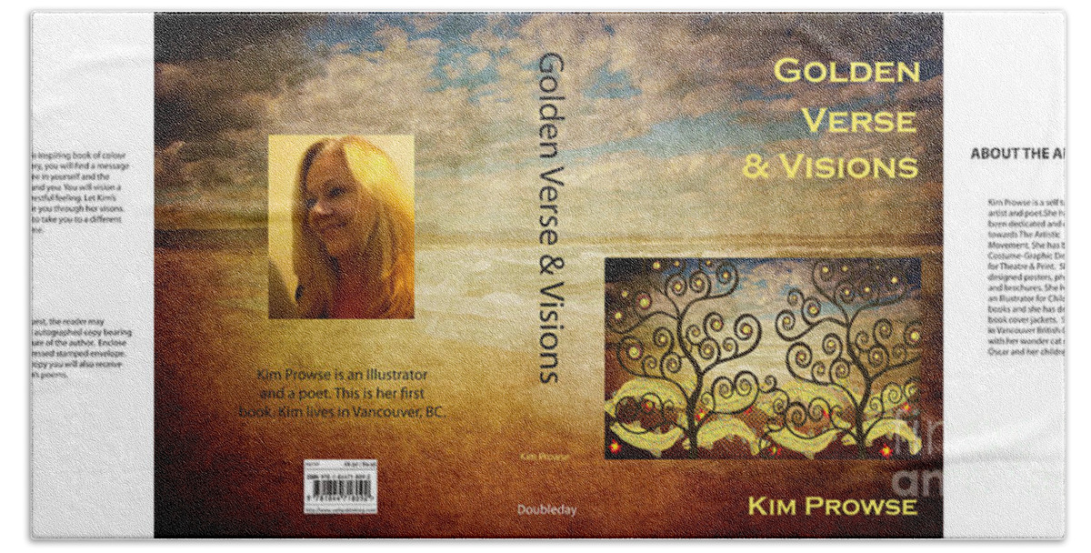 Book Jacket Cover Bath Towel featuring the digital art My Book Jacket by Kim Prowse