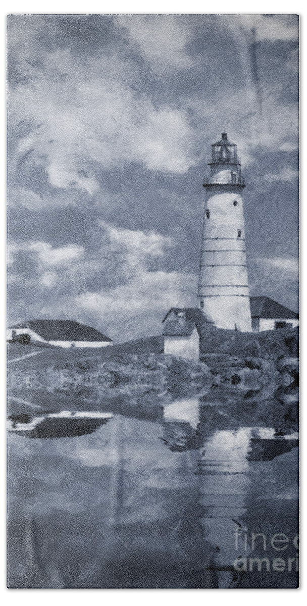 Boston Hand Towel featuring the photograph Boston Light by Ian Mitchell