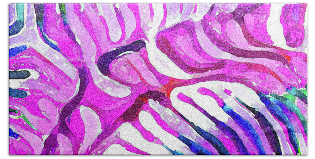 Nature Hand Towel featuring the photograph Brain Coral Abstract 7 in Pink by ABeautifulSky Photography by Bill Caldwell