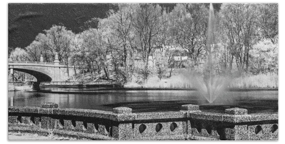 Branch Brook Park Hand Towel featuring the photograph Branch Brook Park New Jersey IR by Susan Candelario