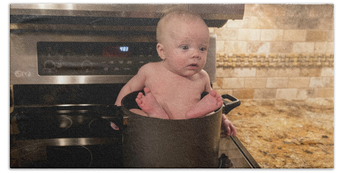 Baby Bath Towel featuring the photograph Braydon Soup by Lorraine Baum