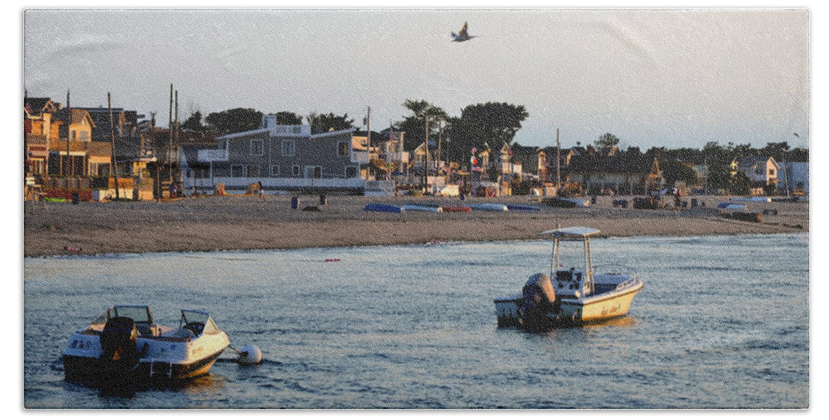 Breezy Point Bath Towel featuring the photograph Breezy Point Bayside 2 by Maureen E Ritter