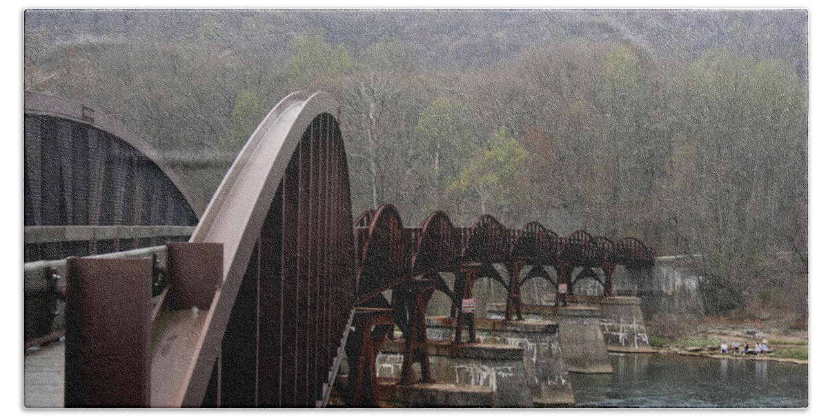 Bridge Bath Towel featuring the photograph Bridge at Ohiopyle Pennsylvania by George Jones