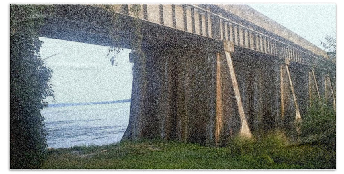 Bridge Bath Towel featuring the photograph Bridge in Leesylvania Park VA by Jimmy Clark