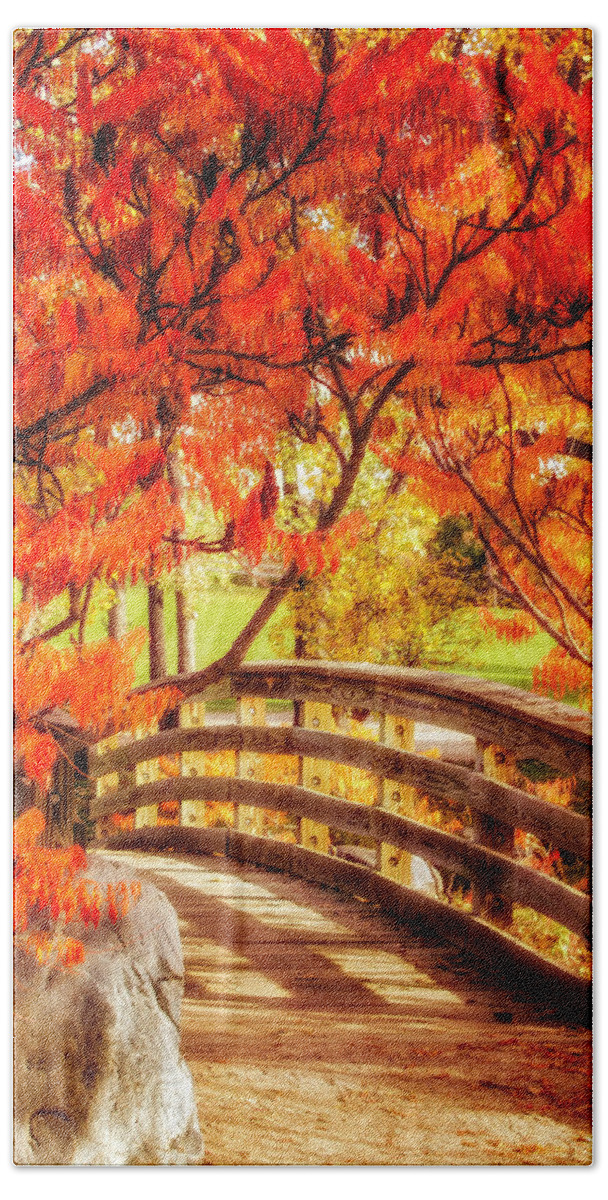 Colorado Hand Towel featuring the photograph Bridge of Fall by Kristal Kraft