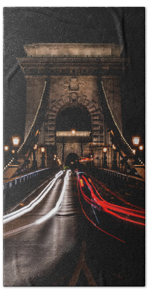 Tourism Bath Towel featuring the photograph Bridges of Budapest - Chain Bridge by Jaroslaw Blaminsky