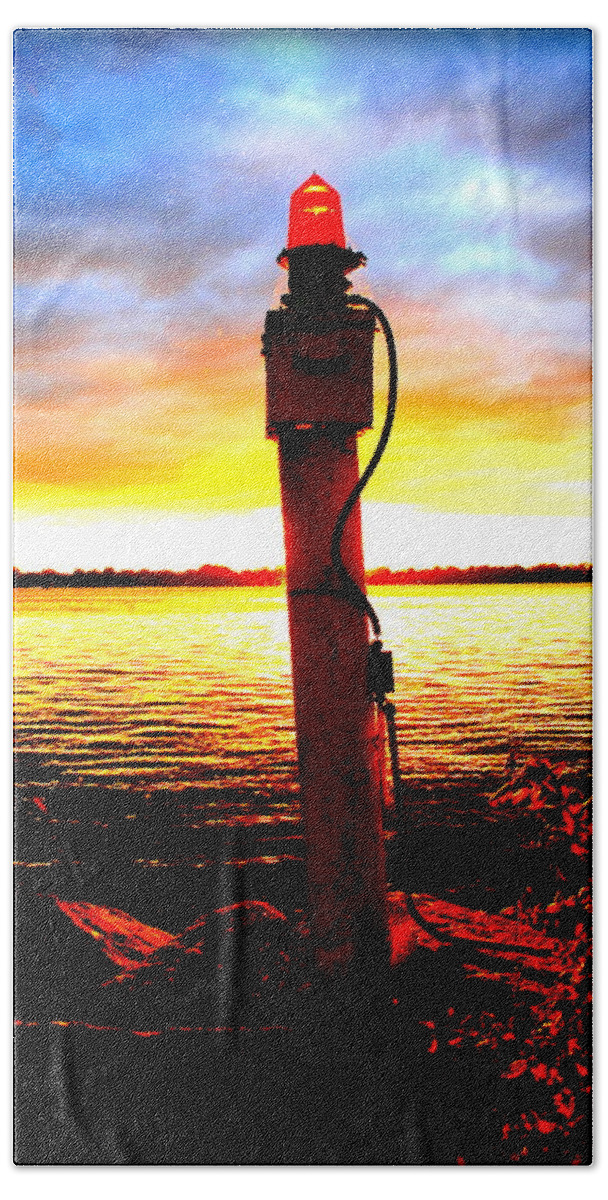 Marine Bath Towel featuring the photograph Bright Light by Dawn Stone