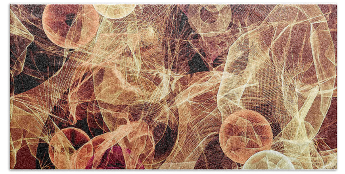 Vector Bath Towel featuring the digital art Bubbles On The Run by ThomasE Jensen
