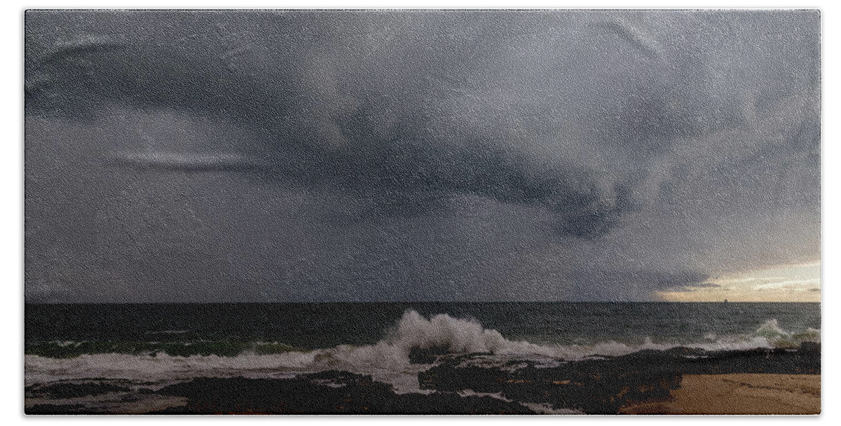 Storm Bath Towel featuring the photograph Bunbury Storm Clouds by Robert Caddy