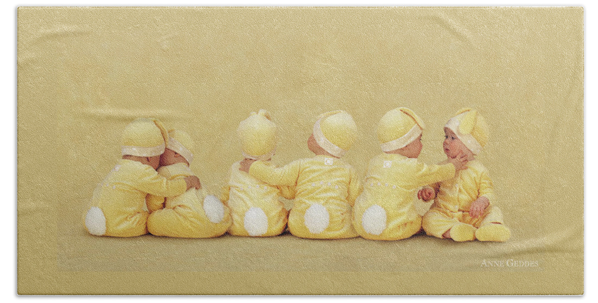 Bunnies Bath Towel featuring the photograph Bunnies by Anne Geddes