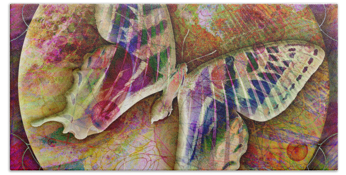 Butterfly Bath Towel featuring the digital art Butterfly by Barbara Berney