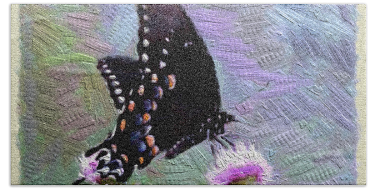 Butterfly Bath Towel featuring the photograph Butterfly Beauty by Kerri Farley