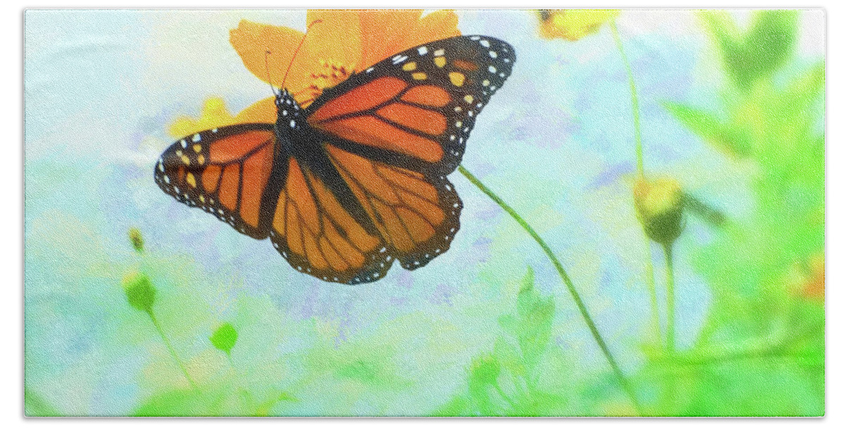 Butterfly-art Bath Towel featuring the photograph Butterfly by Scott Cameron