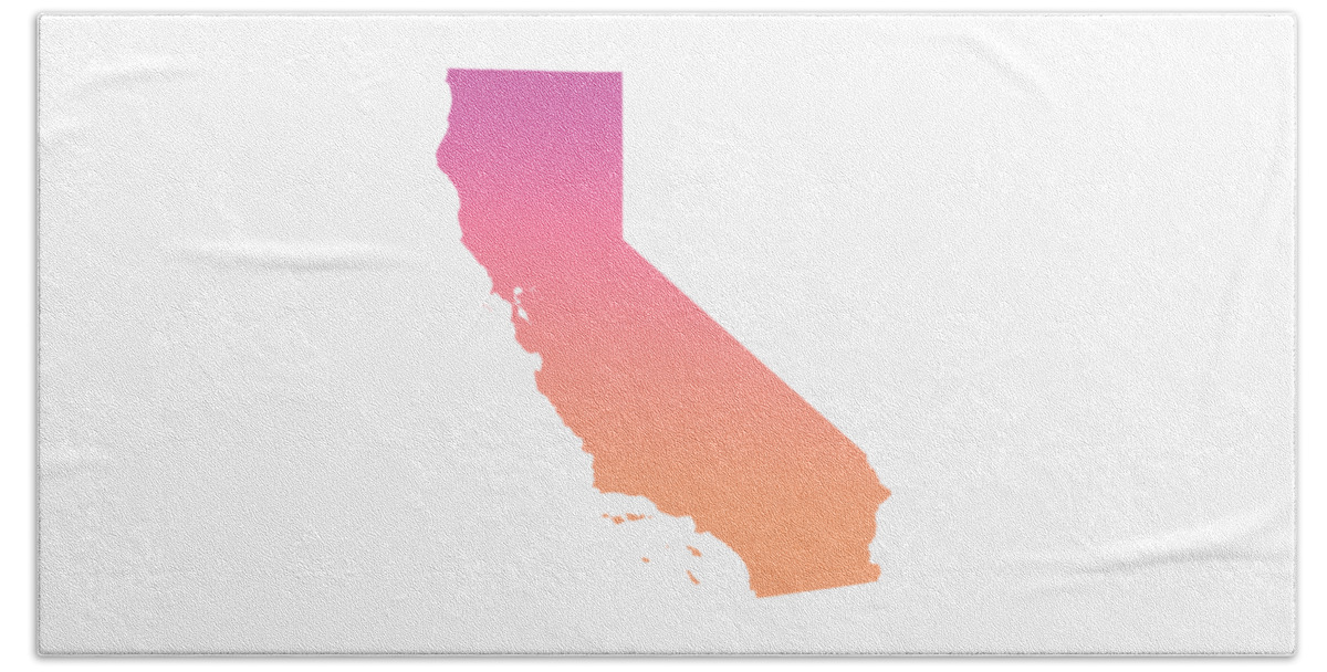 California Summer Ombre Bath Towel featuring the photograph California Summer Ombre by Leah McPhail