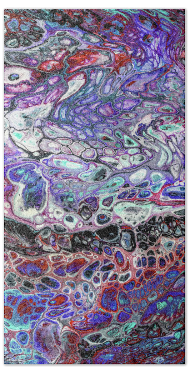 Liquid Art Bath Towel featuring the painting Calm cool and collected by Stacey Sather
