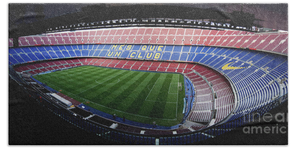 Camp Nou Hand Towel featuring the photograph Camp Nou by Agusti Pardo Rossello