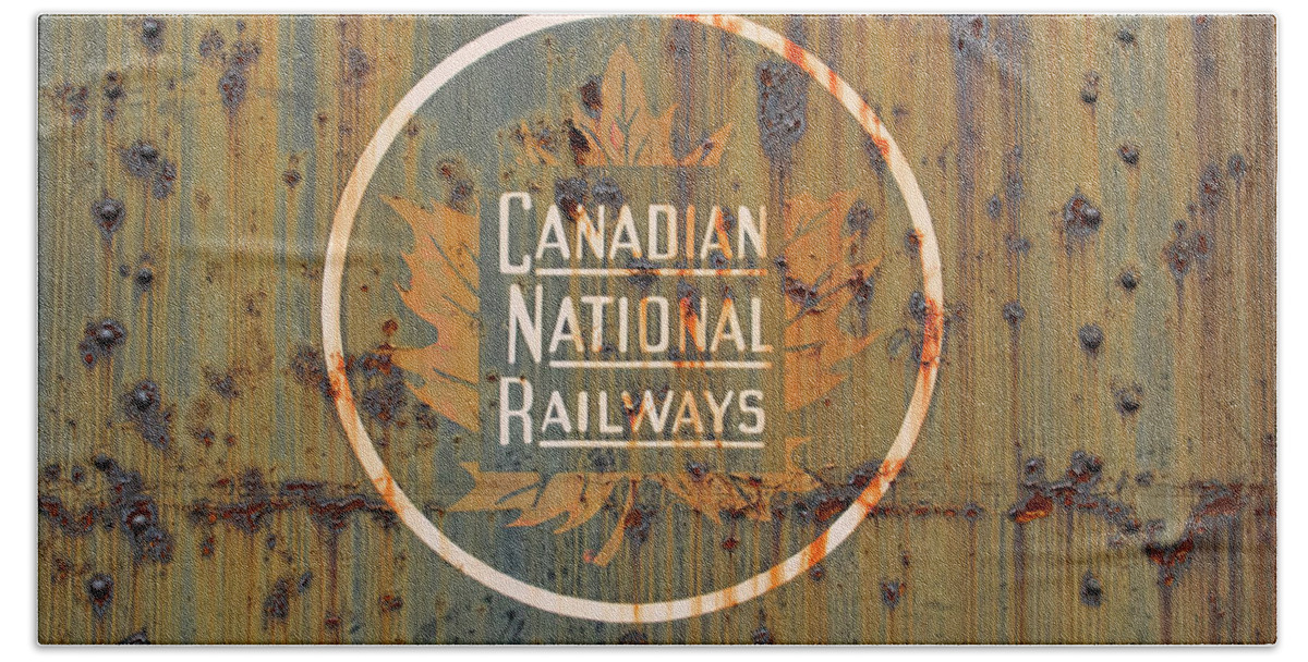 Train Hand Towel featuring the photograph Canadian National Railways by Kristia Adams