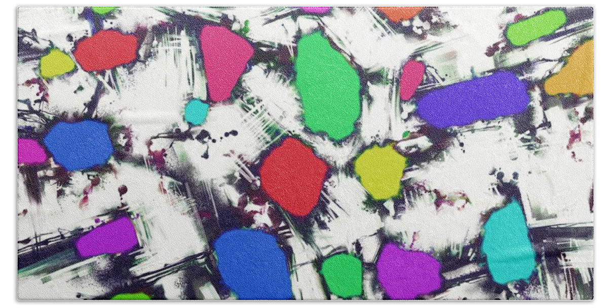 Candy Scatter Bath Towel featuring the digital art Candy scatter by Keith Mills
