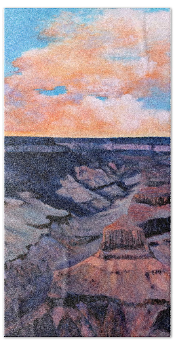 Grand Bath Sheet featuring the painting Canyon Corridor 2 by M Diane Bonaparte