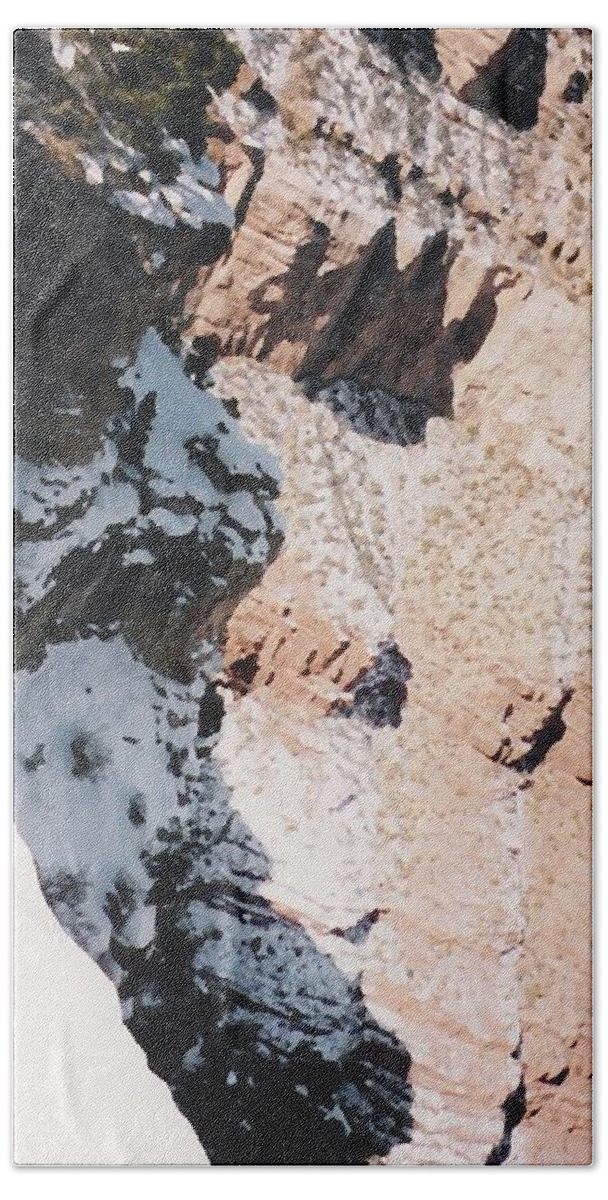 Canyon Hand Towel featuring the photograph Canyon Side by Pharris Art