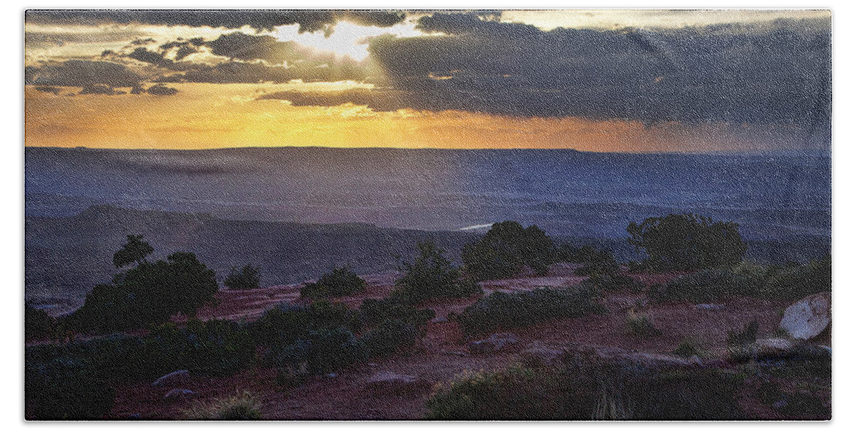 Utah Bath Towel featuring the photograph Canyonlands Sunset by James Garrison