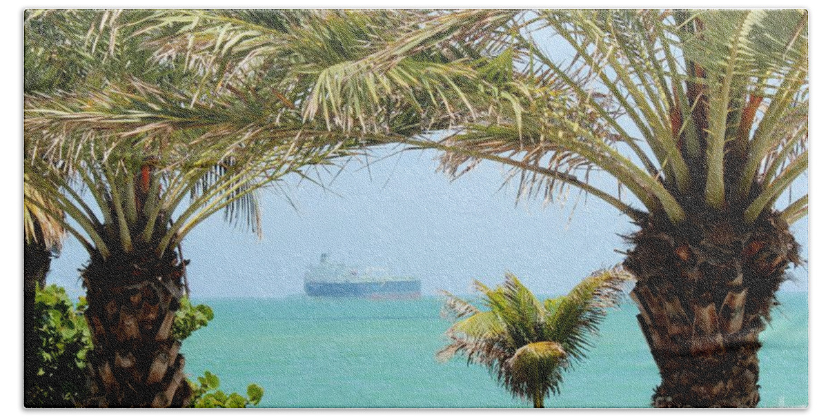 Ship Bath Towel featuring the photograph Cargo on Hold by Rene Triay FineArt Photos