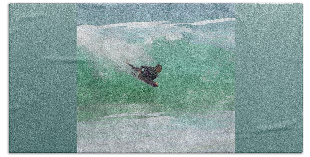 Surf Bath Towel featuring the photograph Catch a Wave by Bill Hamilton