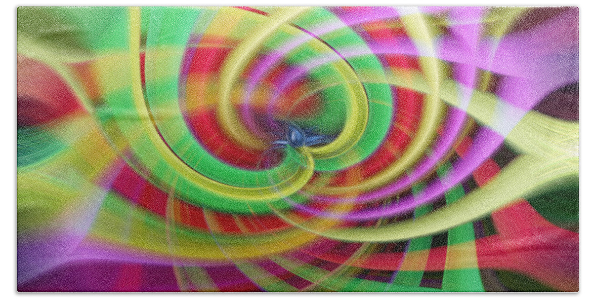 Abstract Hand Towel featuring the photograph Caught Up in a Colorful Swirl by Sue Melvin