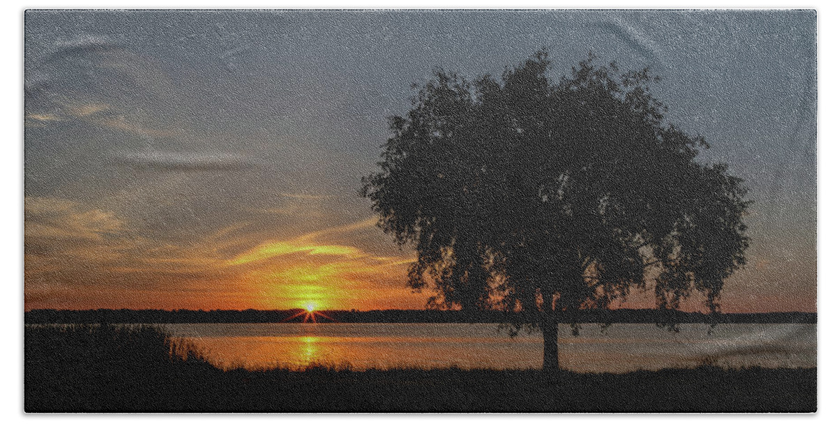 Sunrise Bath Sheet featuring the photograph Cayuga Lake Sunrise by Rod Best