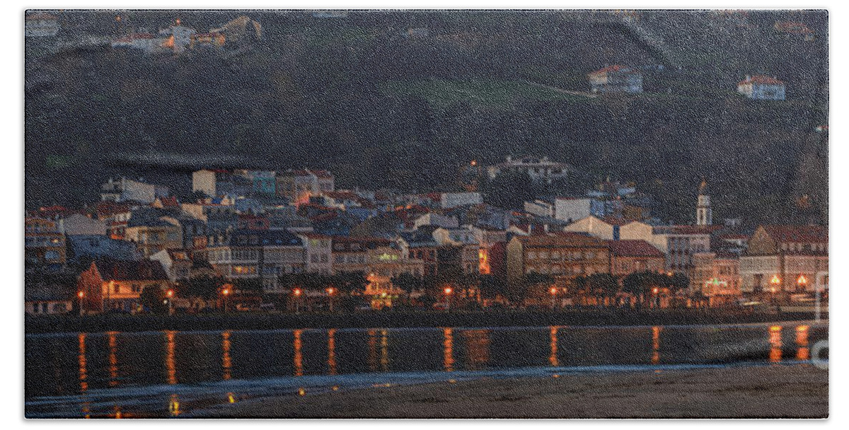 Cedeira Bath Towel featuring the photograph Cedeira Town Panorama Galicia Spain by Pablo Avanzini