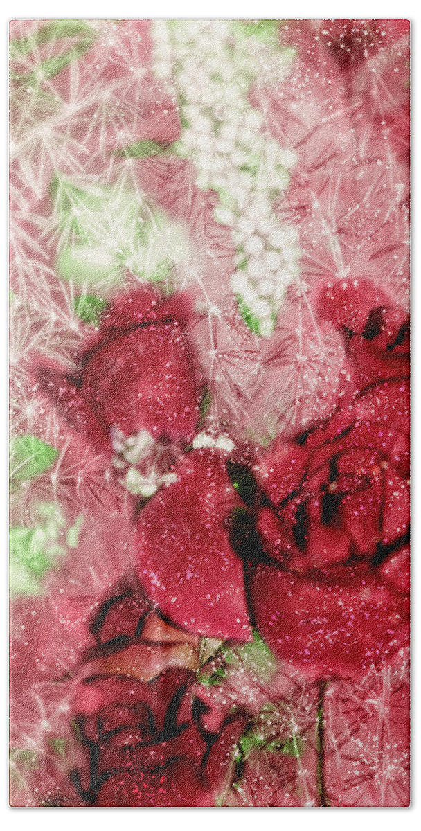 Rose Hand Towel featuring the photograph Celebrate winter by Camille Lopez