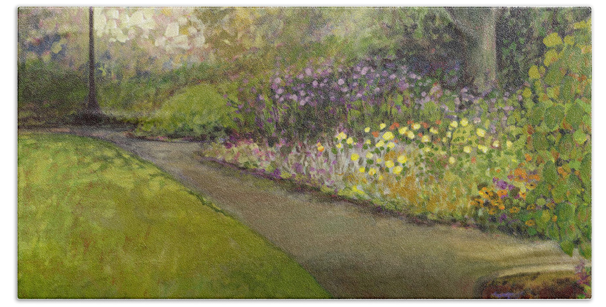 Plein Air Bath Sheet featuring the painting Central Park by Jennifer Lommers