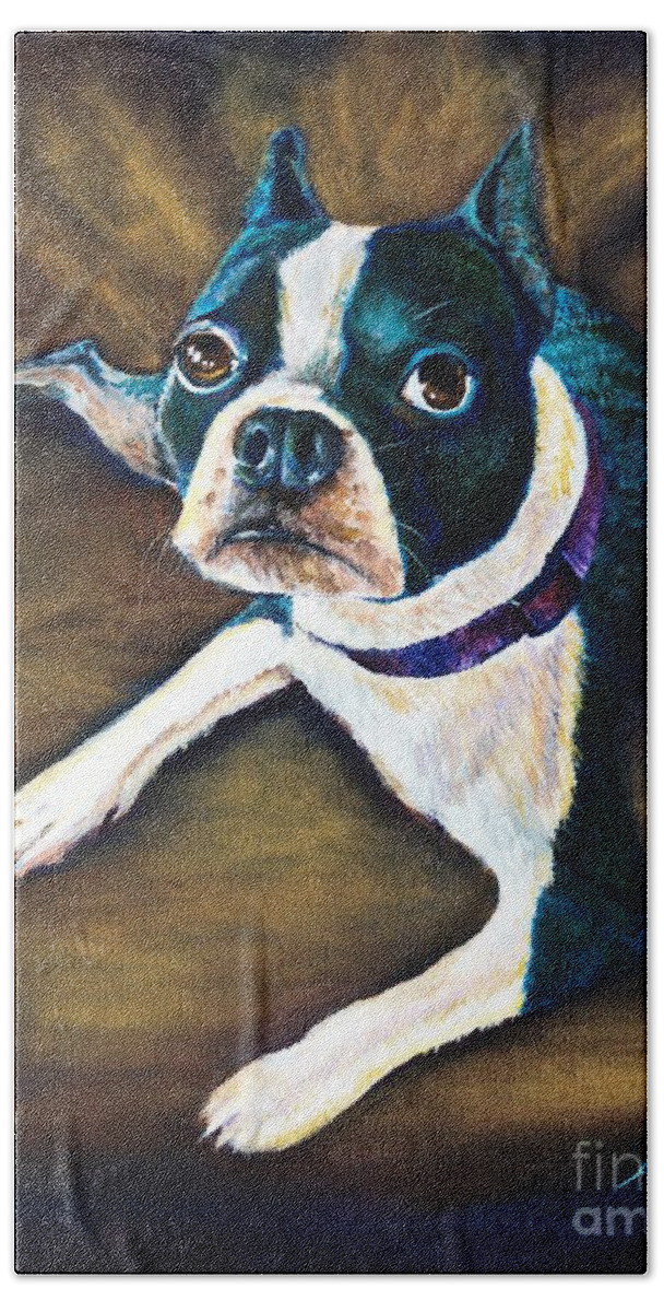 Pet Bath Towel featuring the painting Charles by AnnaJo Vahle