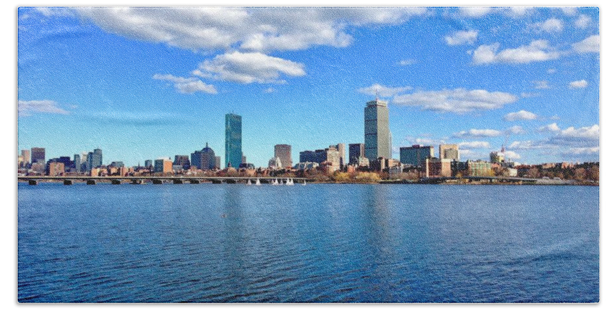 Boston Bath Towel featuring the photograph Charles River by Dennis Richardson