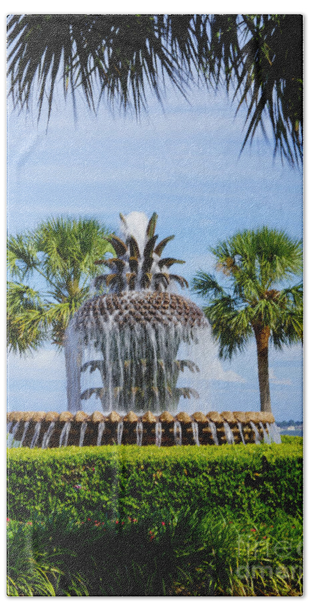 Charleston Bath Towel featuring the photograph Charleston Pineapple by Jennifer White