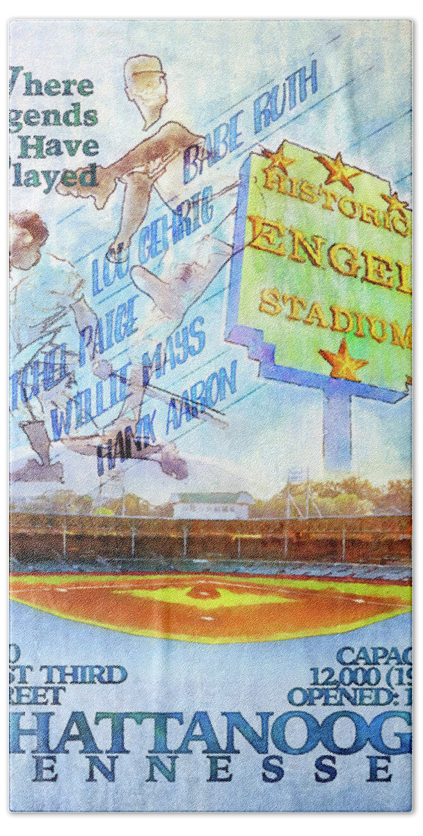 Baseball Hand Towel featuring the photograph Chattanooga Historic Baseball Poster by Steven Llorca