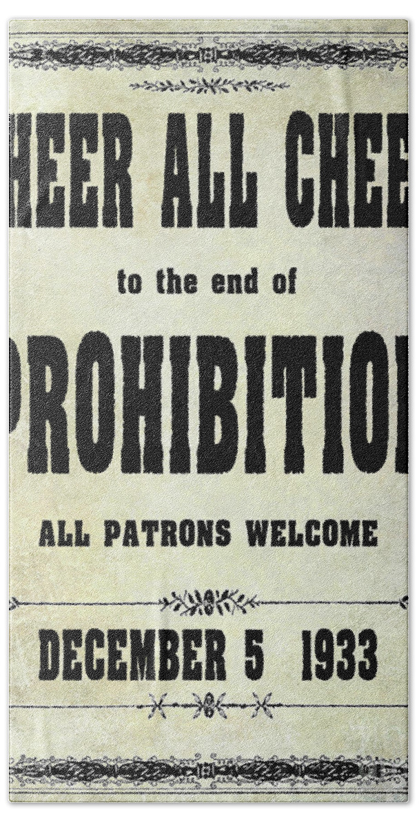Prohibition Bath Towel featuring the photograph Cheer All Cheer by Jon Neidert