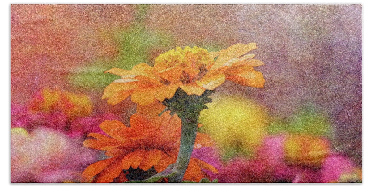 Impressionist Bath Towel featuring the photograph Cheerful Shades of Optimism 1311 IDP_2 by Steven Ward