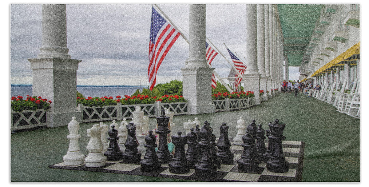 Game Hand Towel featuring the photograph Chess Anyone by Kevin Craft
