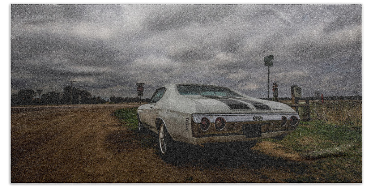 Super Sport Hand Towel featuring the photograph Chevelle SS by Aaron J Groen